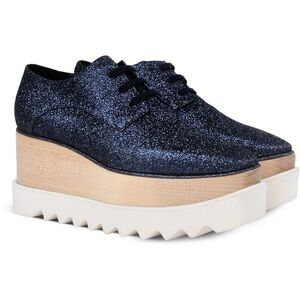 Stella McCartney Limited Edition Elyse glitter Platforms ✨💙